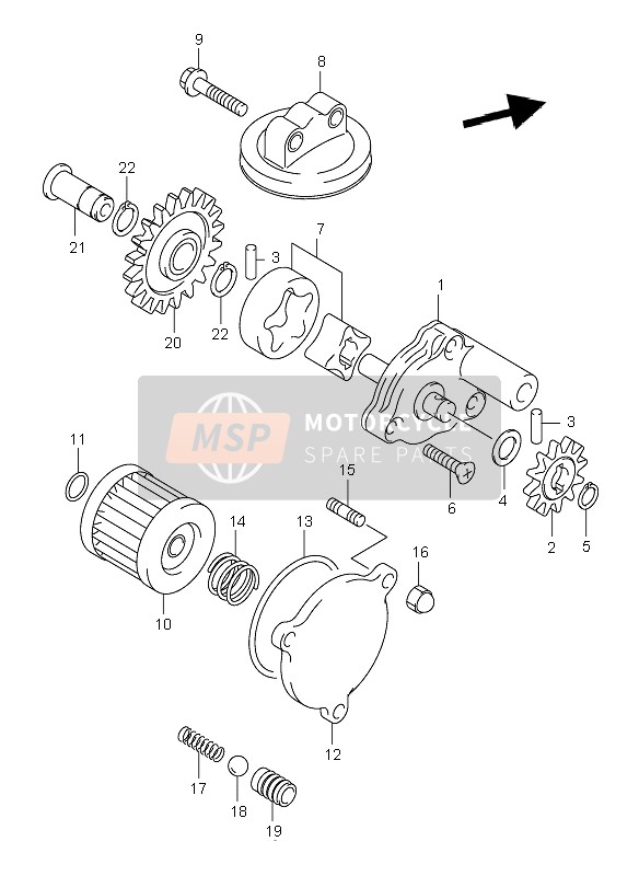 Suzuki DR-Z400S 2006 Oil Pump for a 2006 Suzuki DR-Z400S