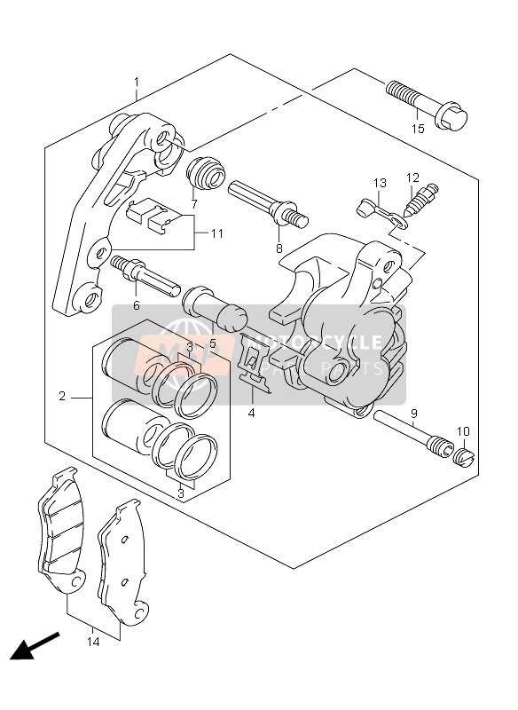 Suzuki DR-Z400S 2006 BREMSSATTEL VORNE für ein 2006 Suzuki DR-Z400S