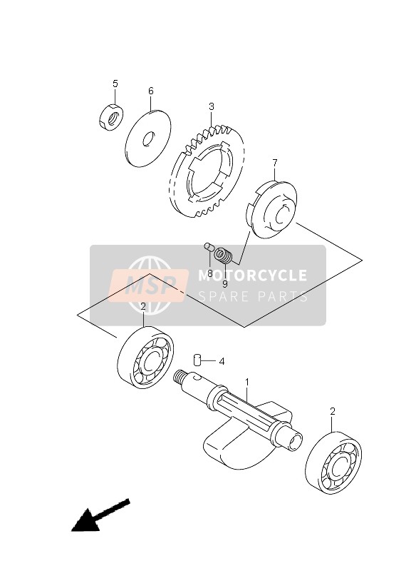 Suzuki DR-Z400SM 2006 Crank Balancer for a 2006 Suzuki DR-Z400SM