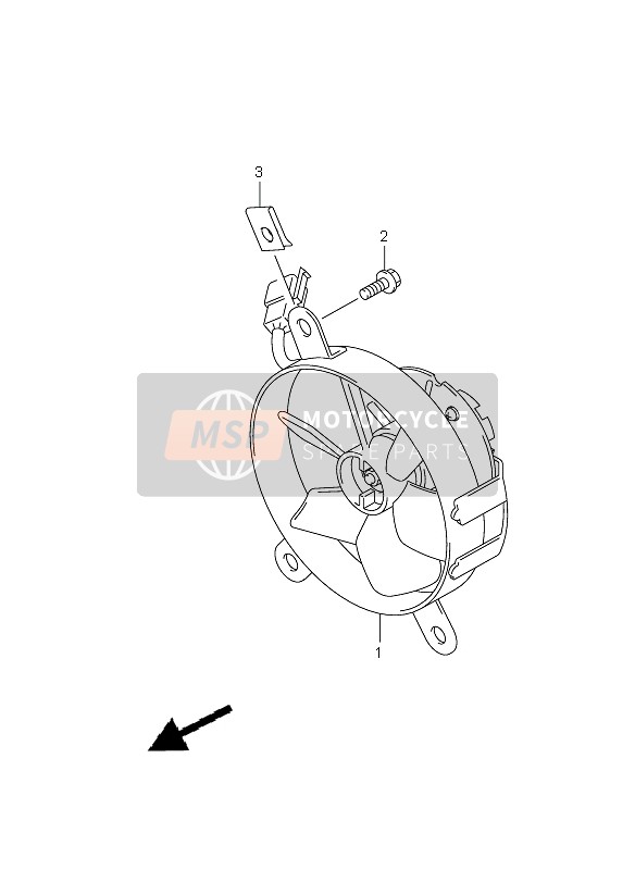 Suzuki DR-Z400SM 2006 Radiator Fan for a 2006 Suzuki DR-Z400SM