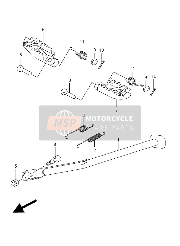 Suzuki DR-Z400E 2007 Supporter pour un 2007 Suzuki DR-Z400E