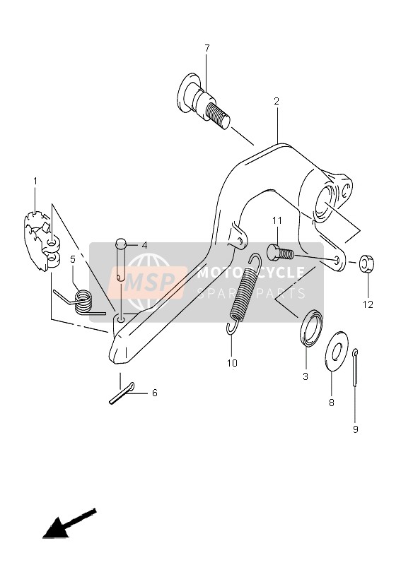 Suzuki DR-Z400S 2007 Freno trasero para un 2007 Suzuki DR-Z400S