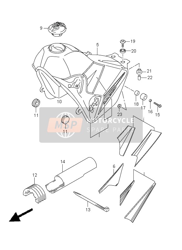 4411029F1013L, Tank Assy,Fuel(, Suzuki, 1