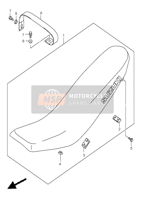 Suzuki DR-Z400S 2007 Asiento para un 2007 Suzuki DR-Z400S