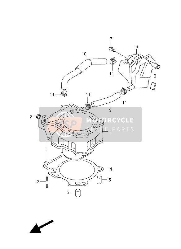 Suzuki DR-Z400SM 2007 Cylinder for a 2007 Suzuki DR-Z400SM