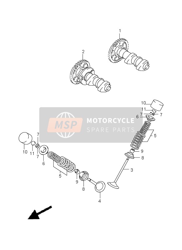 Suzuki DR-Z400SM 2008 Arbre À Cames & Soupape pour un 2008 Suzuki DR-Z400SM