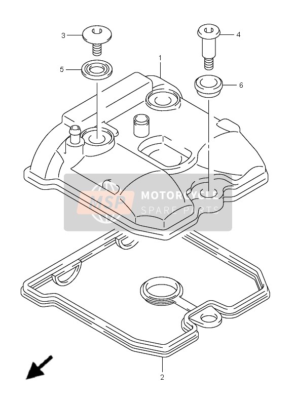 Suzuki DR-Z400E 2009 Cylinder Head Cover for a 2009 Suzuki DR-Z400E