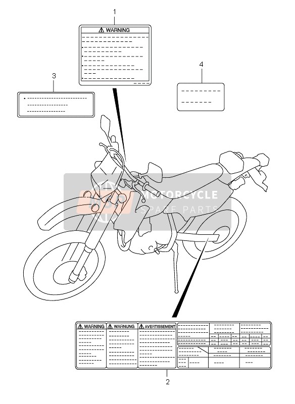 Suzuki DR-Z400E 2009 Label for a 2009 Suzuki DR-Z400E