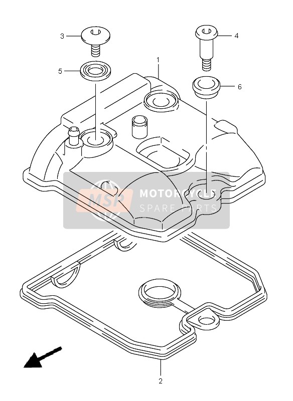 Suzuki DR-Z400S 2009 Cylinder Head Cover for a 2009 Suzuki DR-Z400S