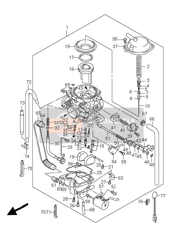 Suzuki DR-Z400S 2009 Carburettor for a 2009 Suzuki DR-Z400S