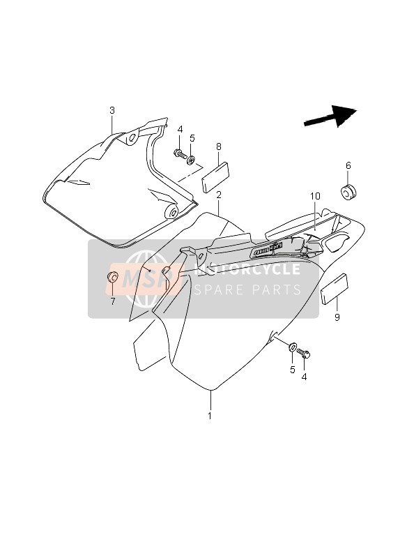 Suzuki DR-Z400SM 2009 Frame Cover for a 2009 Suzuki DR-Z400SM