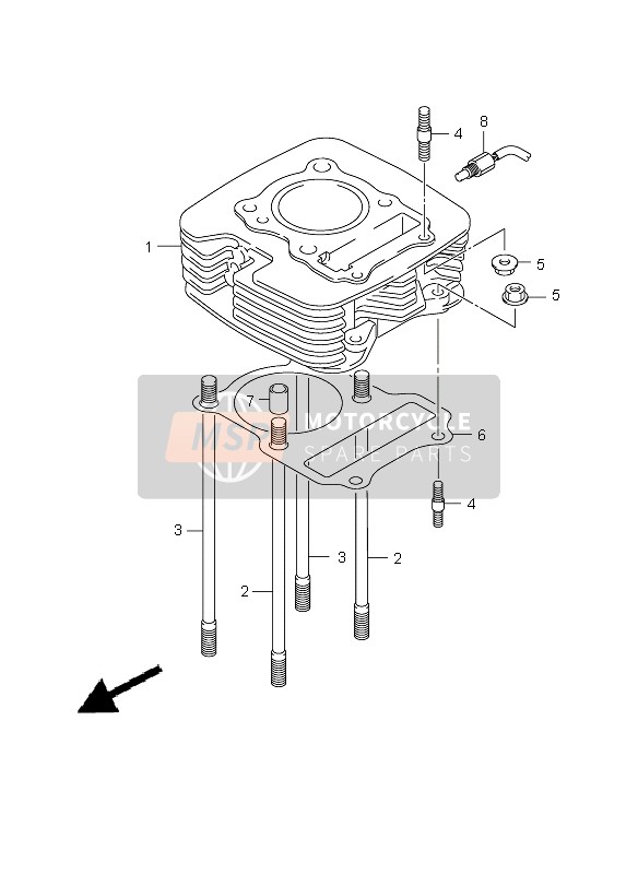 Suzuki DR125SM 2009 Cylinder for a 2009 Suzuki DR125SM