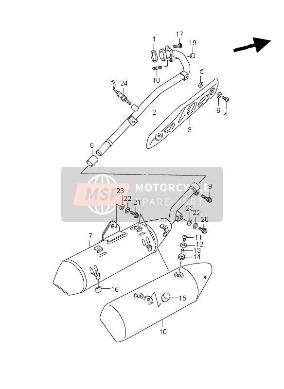 Suzuki DR125SM 2009 Muffler for a 2009 Suzuki DR125SM