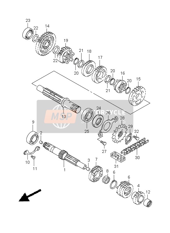 2435125H00, Gear, 5TH Driven (NT:22), Suzuki, 0