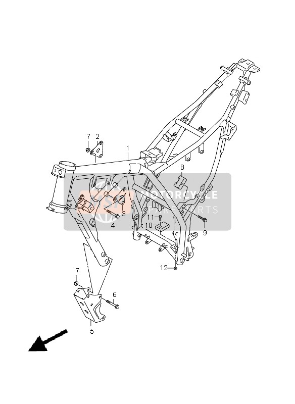 4110024H00EE3, Frame DR125SM, Suzuki, 0