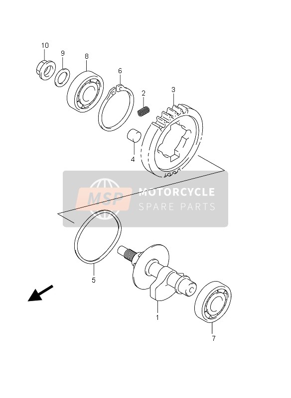 Suzuki DR-125SM 2010 Balanceador de manivela para un 2010 Suzuki DR-125SM