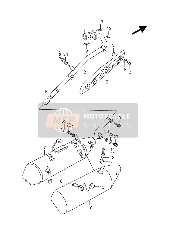 1478024H00ETN, Cover, Muffler, Suzuki, 0