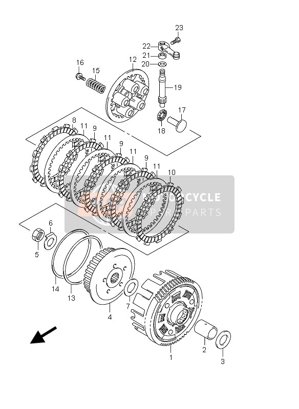 Suzuki DR-125SM 2010 Embrayage pour un 2010 Suzuki DR-125SM