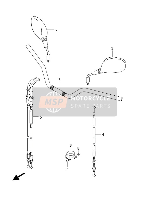 Suzuki DR-125SM 2010 Guidon pour un 2010 Suzuki DR-125SM