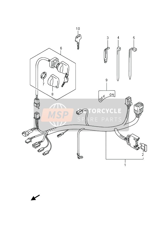 Suzuki DR-Z70 2014 Arnés de cableado para un 2014 Suzuki DR-Z70