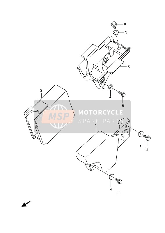 Suzuki DR-Z70 2014 Accu Houder voor een 2014 Suzuki DR-Z70