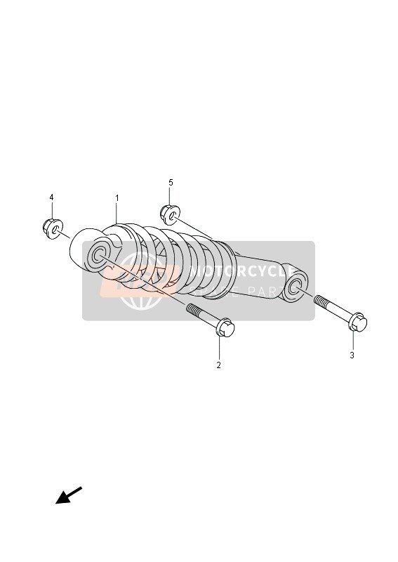 Suzuki DR-Z70 2014 Rear Shock Absorber for a 2014 Suzuki DR-Z70