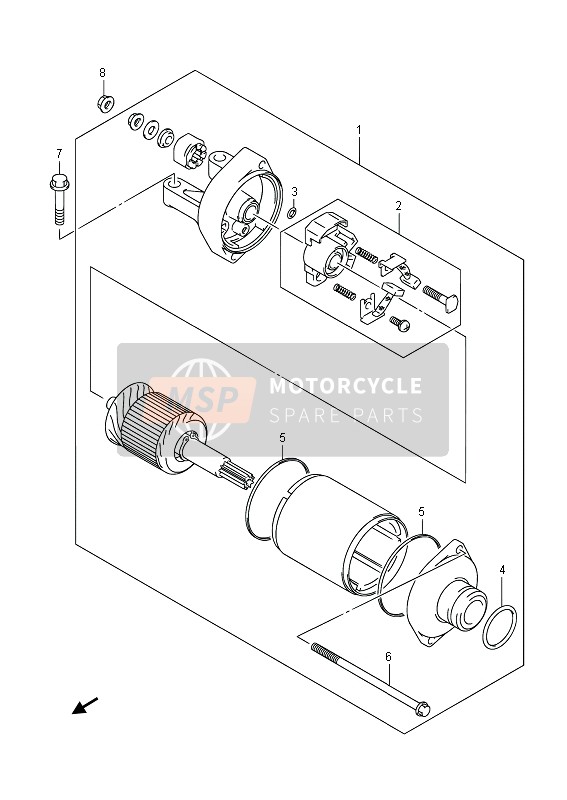 Suzuki RMX450Z 2014 Comenzando Motor para un 2014 Suzuki RMX450Z