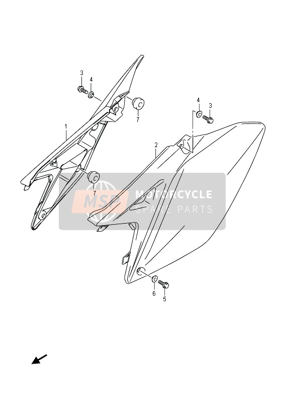 Suzuki RM-Z250 2014 Frame Cover for a 2014 Suzuki RM-Z250