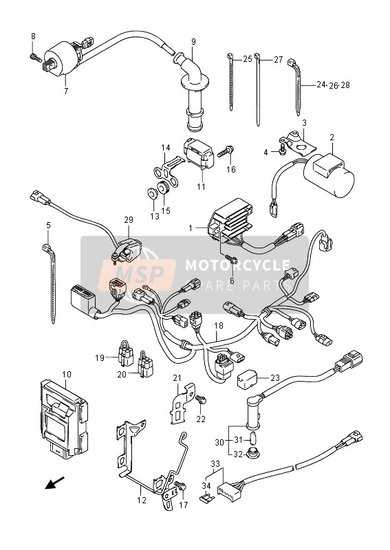 Suzuki RM-Z450 2014 Eléctrico para un 2014 Suzuki RM-Z450