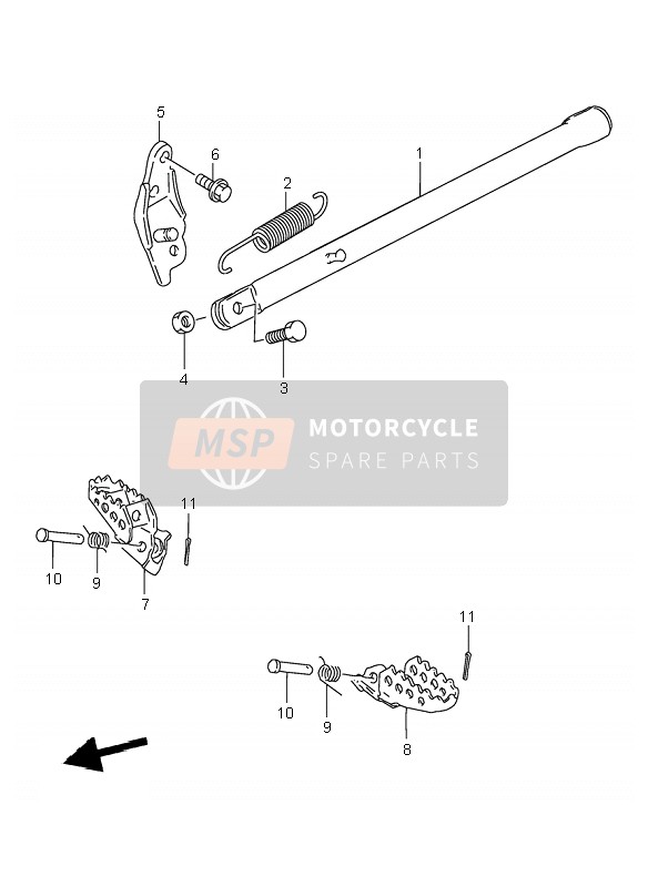 Suzuki RM80 2001 Stand for a 2001 Suzuki RM80