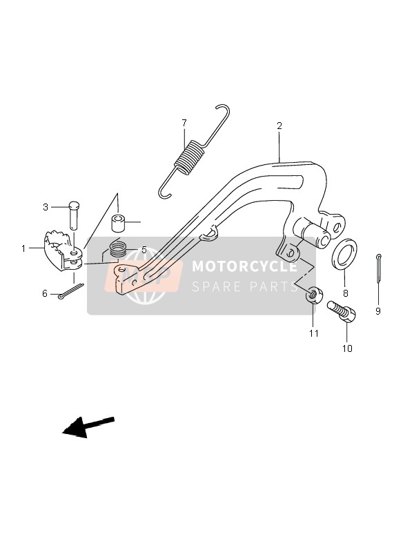 Suzuki RM80 2001 Freno trasero para un 2001 Suzuki RM80