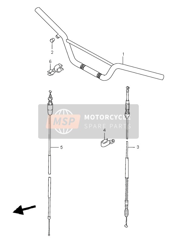 Suzuki RM80 2001 Guidon pour un 2001 Suzuki RM80