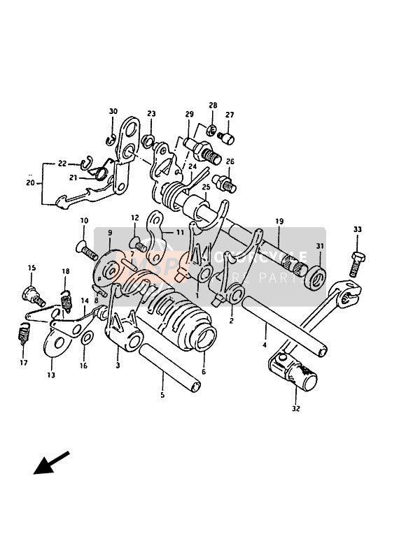 2551020400, Shaft, Gear Shifting, Suzuki, 0