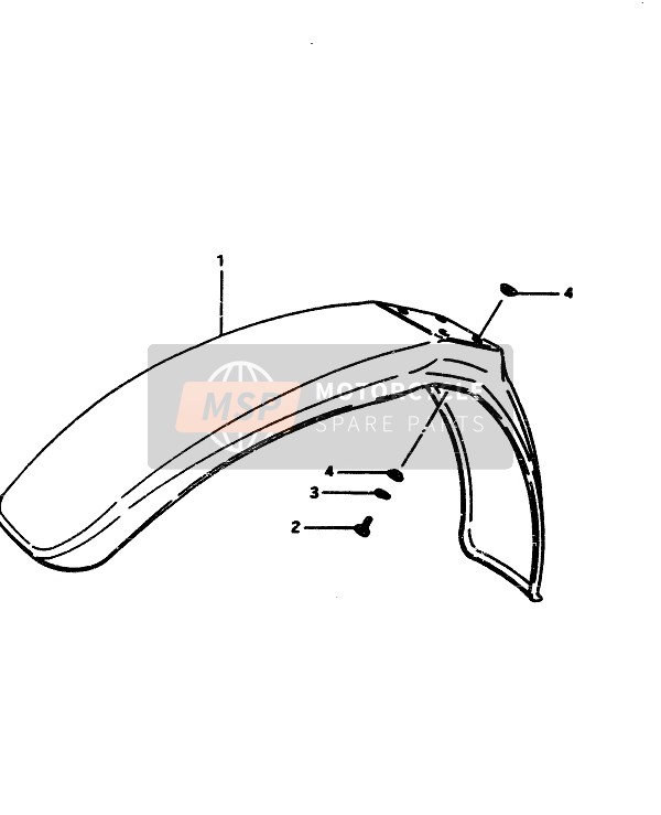 Suzuki RM500 1985 Front Fender for a 1985 Suzuki RM500