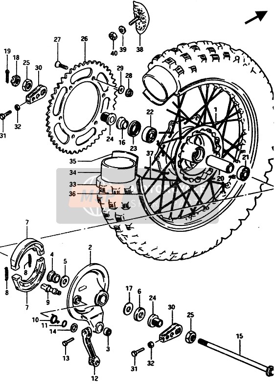 Roue arrière