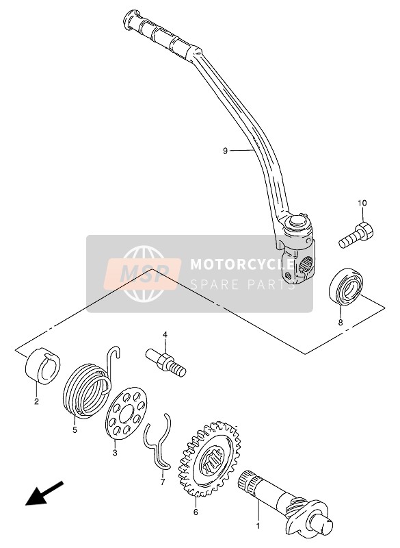 Suzuki TS50 1985 KICKSTARTER für ein 1985 Suzuki TS50