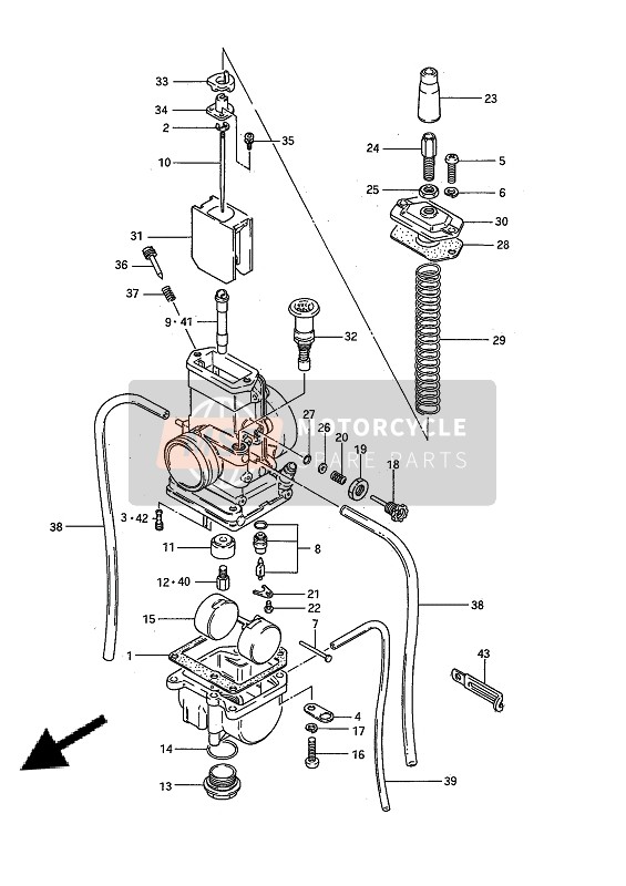 Suzuki RM80 1986 Carburatore per un 1986 Suzuki RM80