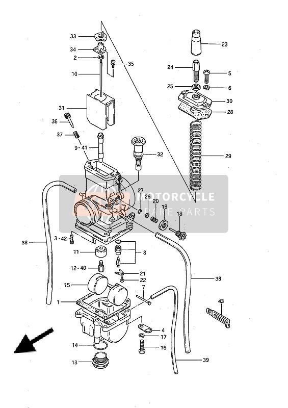 Suzuki RM80X 1986 Carburateur pour un 1986 Suzuki RM80X