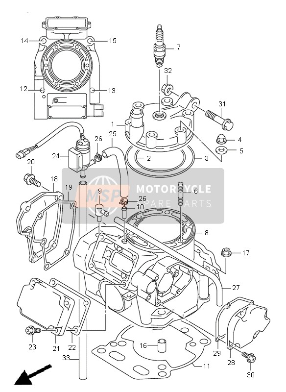 1123137E30, Cover, Cylinder No.1, Suzuki, 2