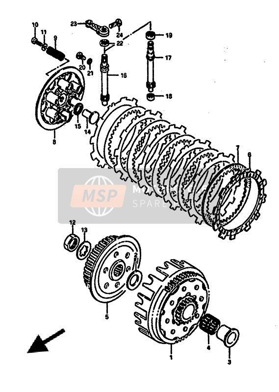 Suzuki RM250 1986 Embrayage pour un 1986 Suzuki RM250