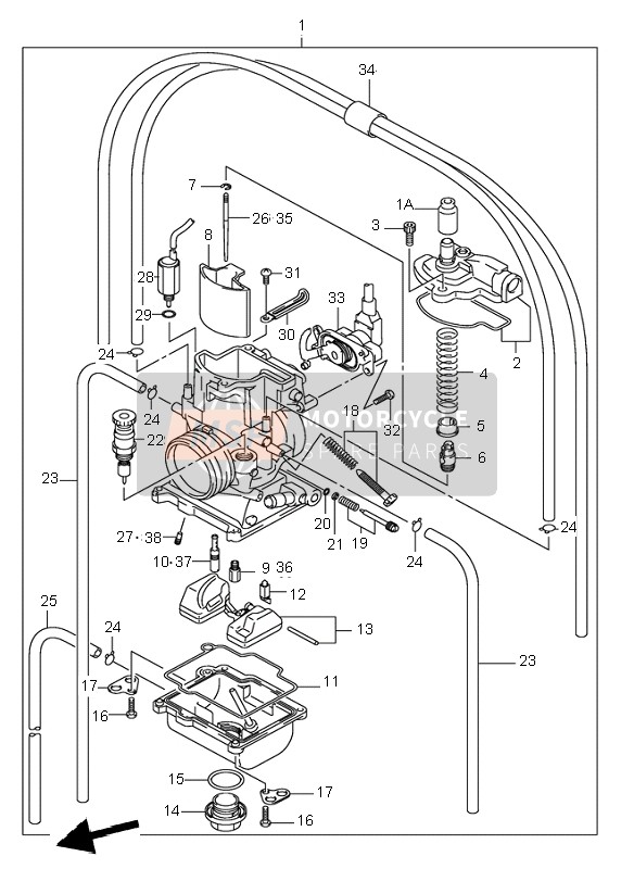 1338336ED0, Needle, Jet (N3YL), Suzuki, 1