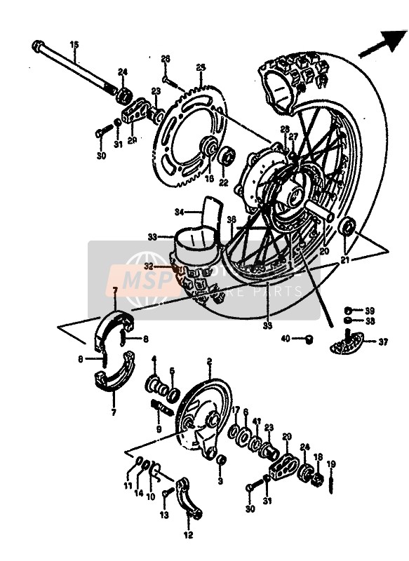 6532000B00, Rayon,  Roue, Suzuki, 0