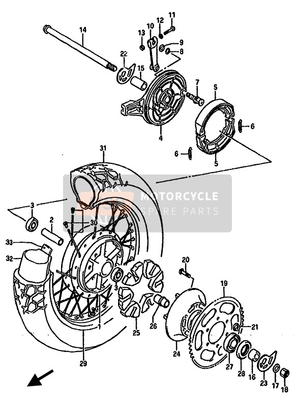 Roue arrière