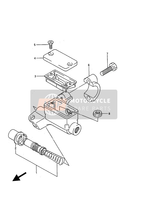 Suzuki RM125 1989 Front Master Cylinder for a 1989 Suzuki RM125