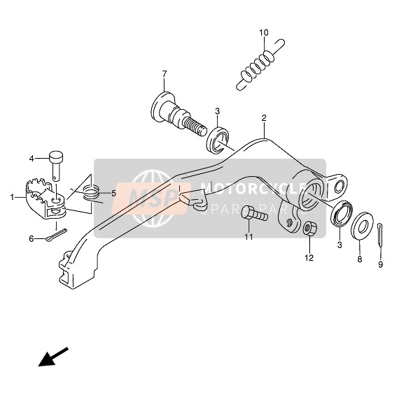 Suzuki RMX-250 1989 Rear Brake for a 1989 Suzuki RMX-250