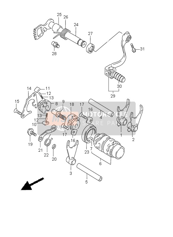 Suzuki RM85 2002 Changement de vitesse pour un 2002 Suzuki RM85