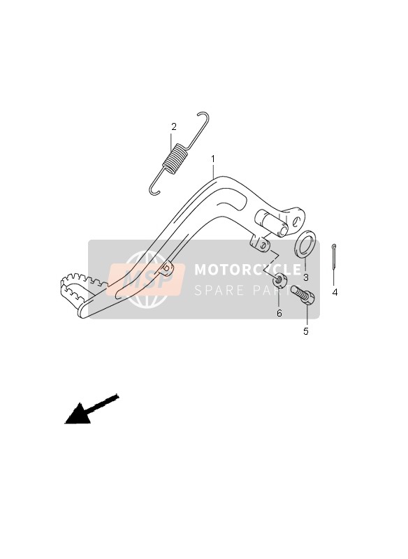 Suzuki RM85 2002 Freno posteriore per un 2002 Suzuki RM85