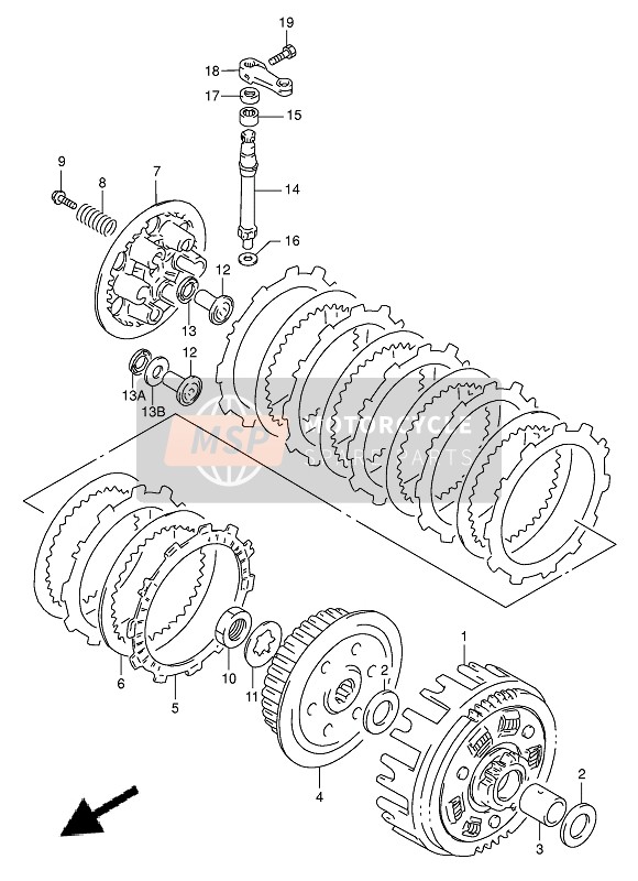 Suzuki DR350 1990 Clutch for a 1990 Suzuki DR350