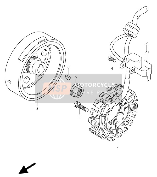 Suzuki DR350 1990 Aimants pour un 1990 Suzuki DR350