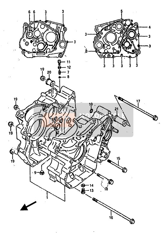 Suzuki DR800S(U) 1990 Carter per un 1990 Suzuki DR800S(U)